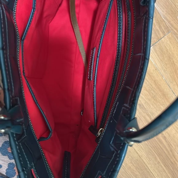 Deep teal Denison Dooney and Bourke collection hand bag.  Excellent condition. - Picture 2 of 3